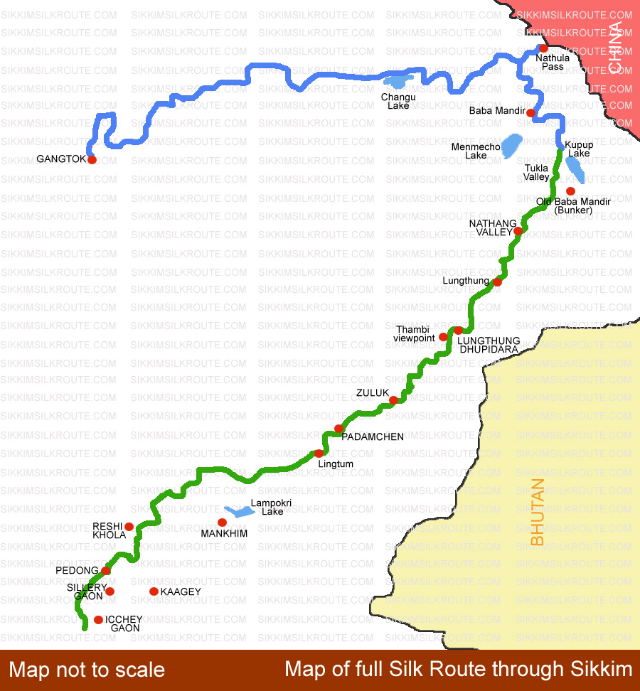 Sikim Silk Route Map 